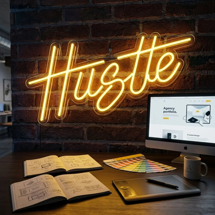 Hustle Neon Sign