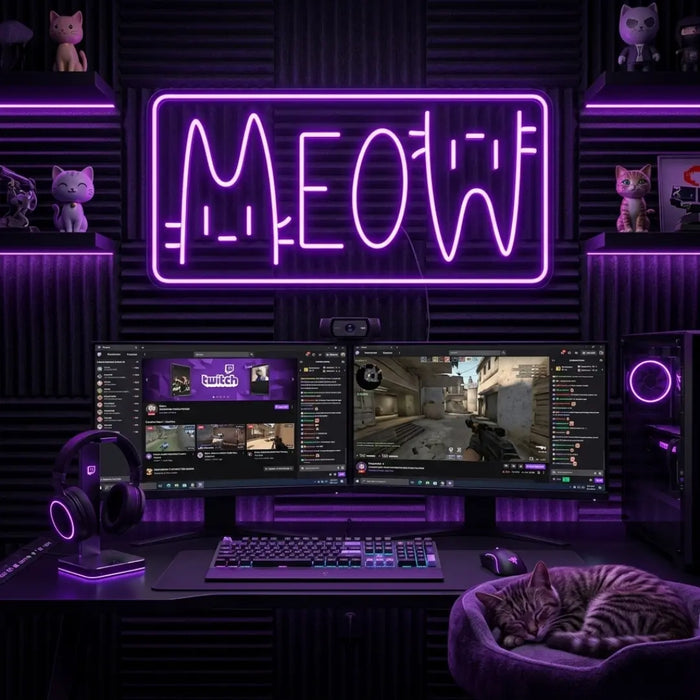 Meow Neon Sign
