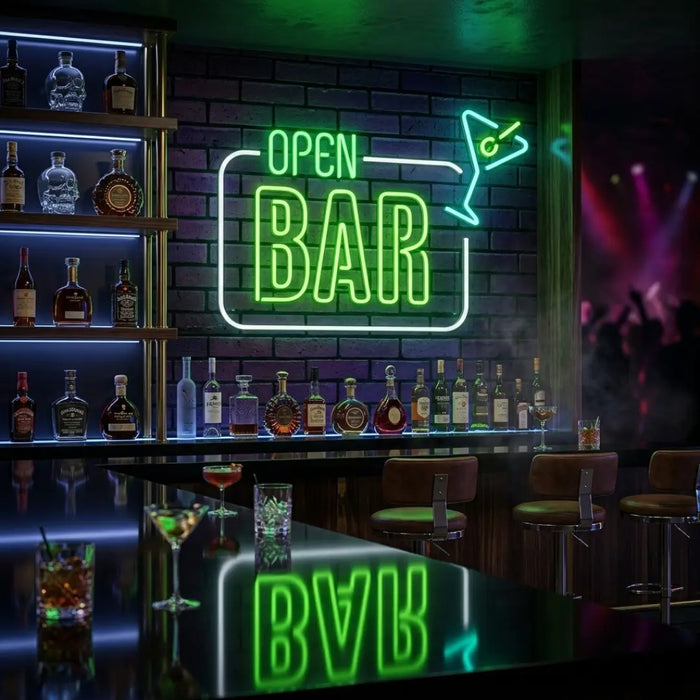 Open Bar Neon Sign